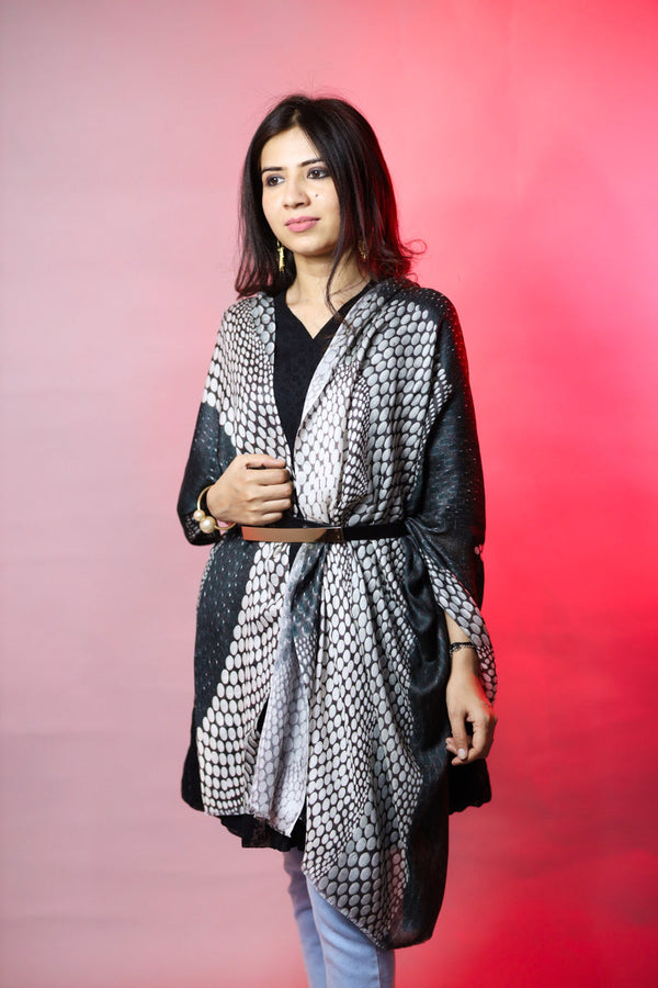 Digitally Printed Dotted Cotton Stole