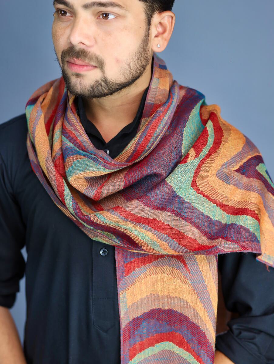 Waves Reversible muffler For Men â The Shawl Studio