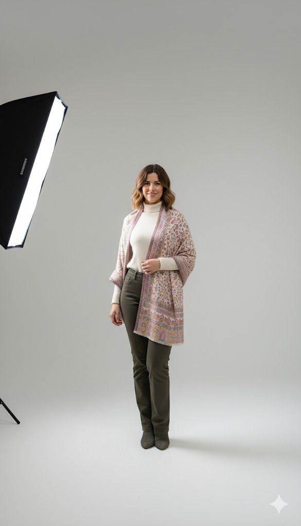 Leaf Flower Kashmiri Kani Shawl