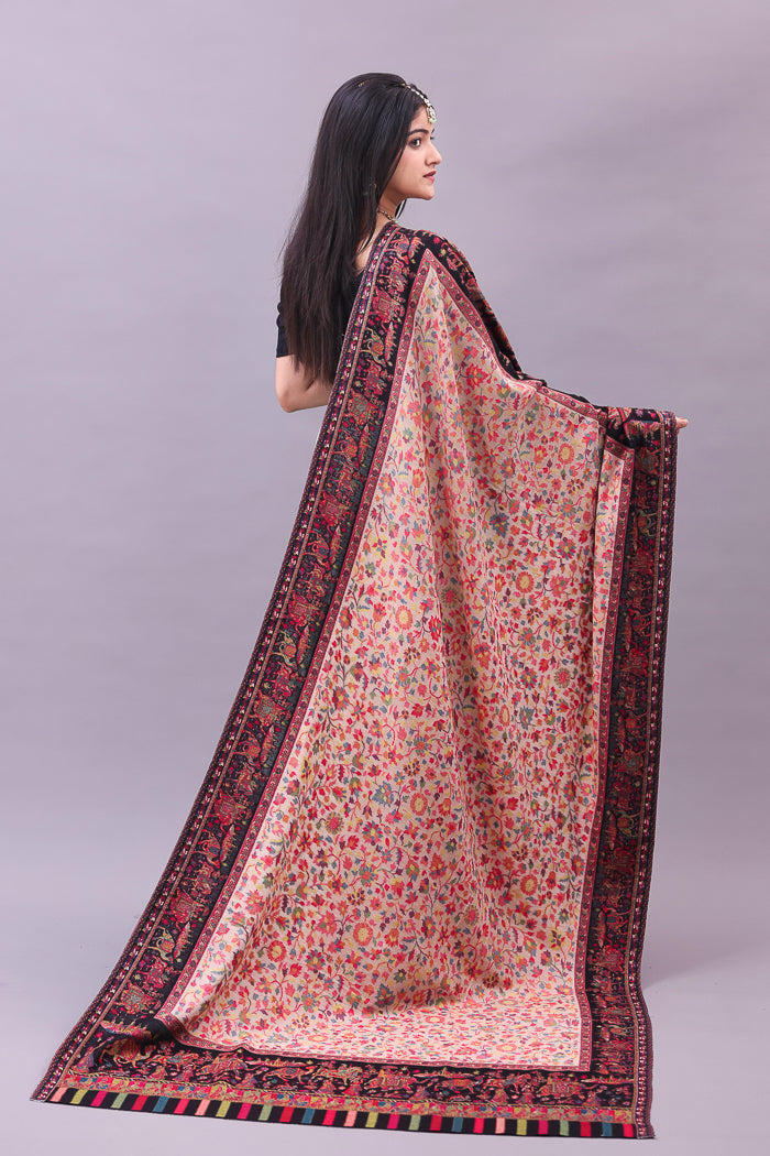 Camel Border Kani Shawl – The Shawl Studio