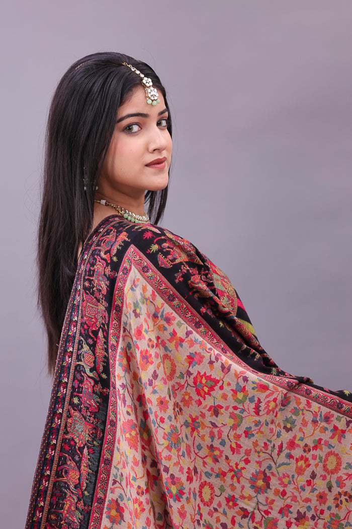 Camel Border Kani Shawl – The Shawl Studio