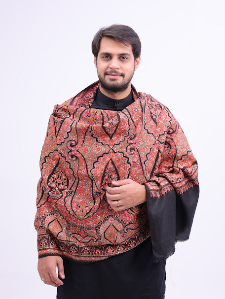 Big Paisley Kashmiri Embroidery Shawl For Men