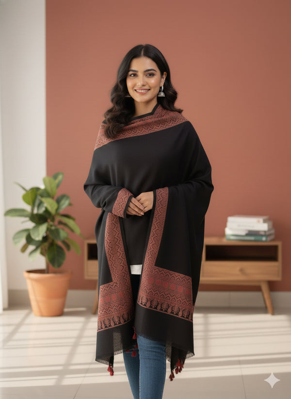 Star Border Kani Shawl