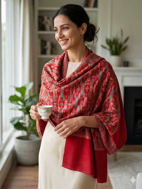 Zari Border Kani Shawl For Men White – The Shawl Studio