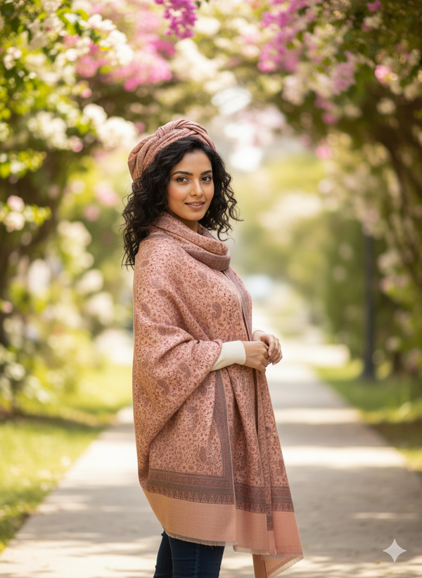 Small Paisley Kani Jaal Peach