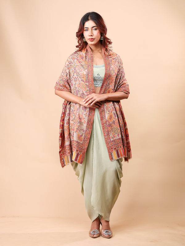 Fine Wool Paisley Kani Stole