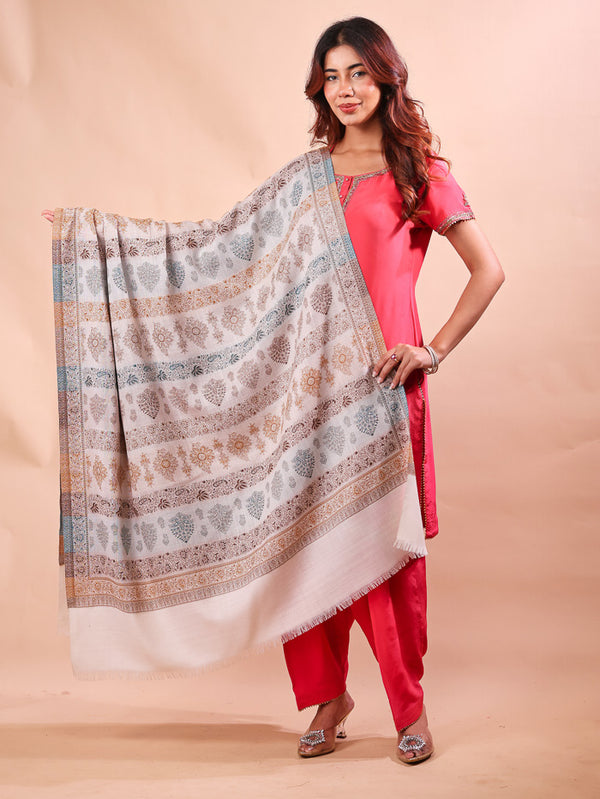 Vertical Leaf Kani Shawl