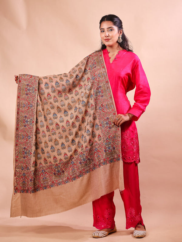 Border Booti Embroidery Shawl