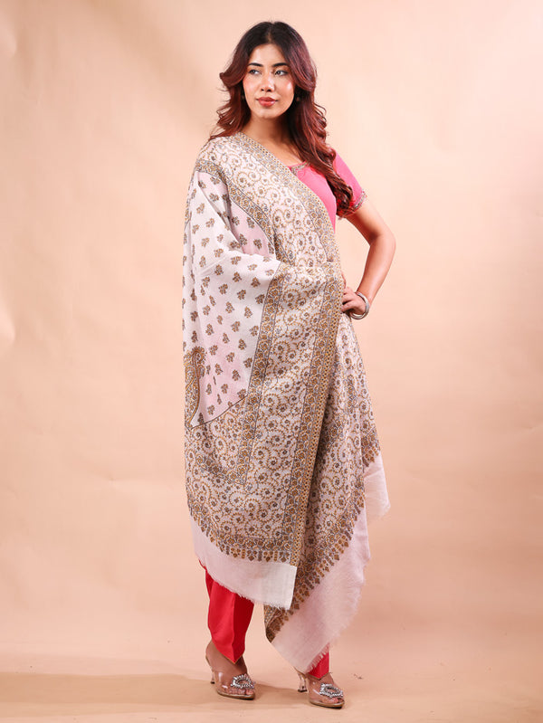 Fine wool Paisley Booti Stole