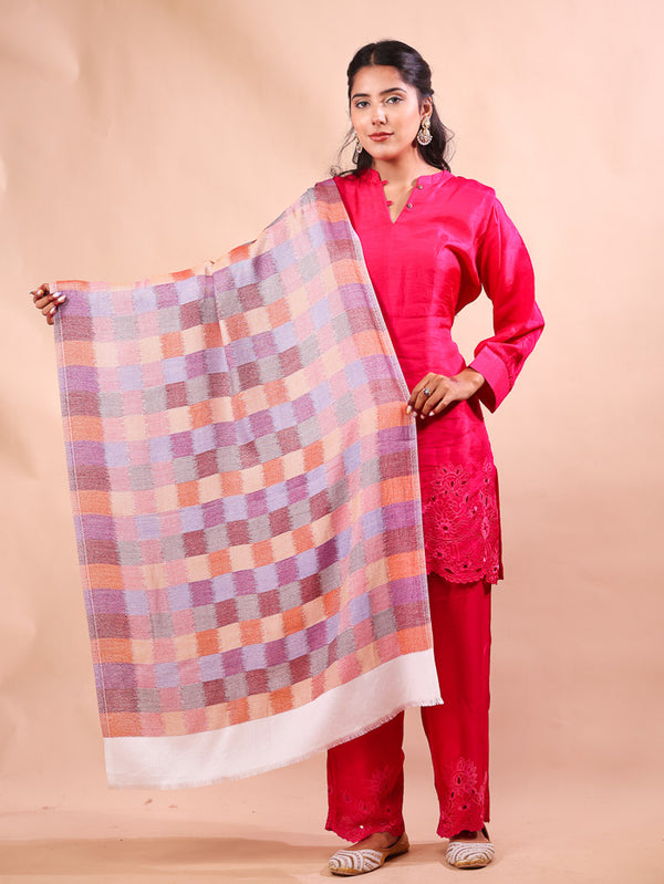 Super Soft Ikat Check Stole