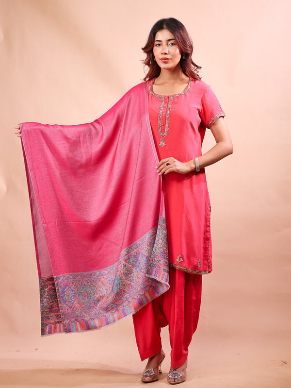 Block Paisley Reversible Kani Palla Stole