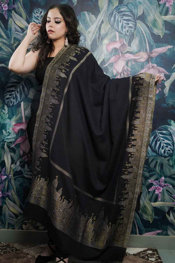 Darbar Zari Border Shawl