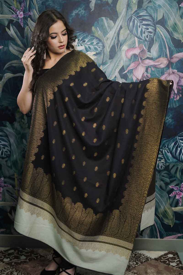 Border Booti Zari Shawl