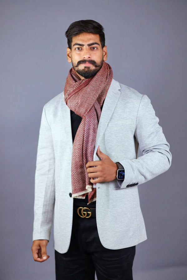 Zigzag Stripe Stole For Men