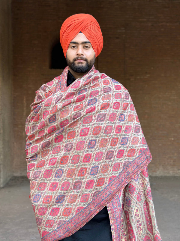 Zari Boota Kani Shawl For Men