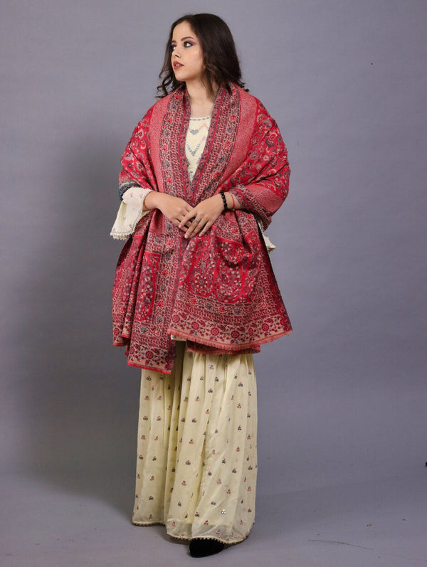 Zari Border Kani Shawl