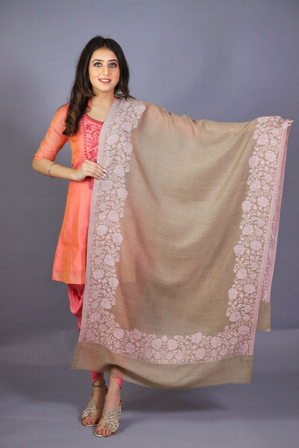 Flower Border Kani Stole