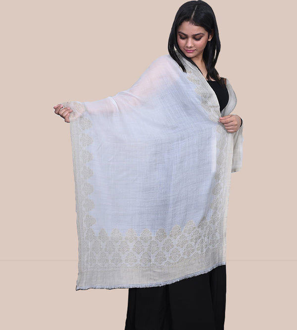 Moon Light Zari Border Stole