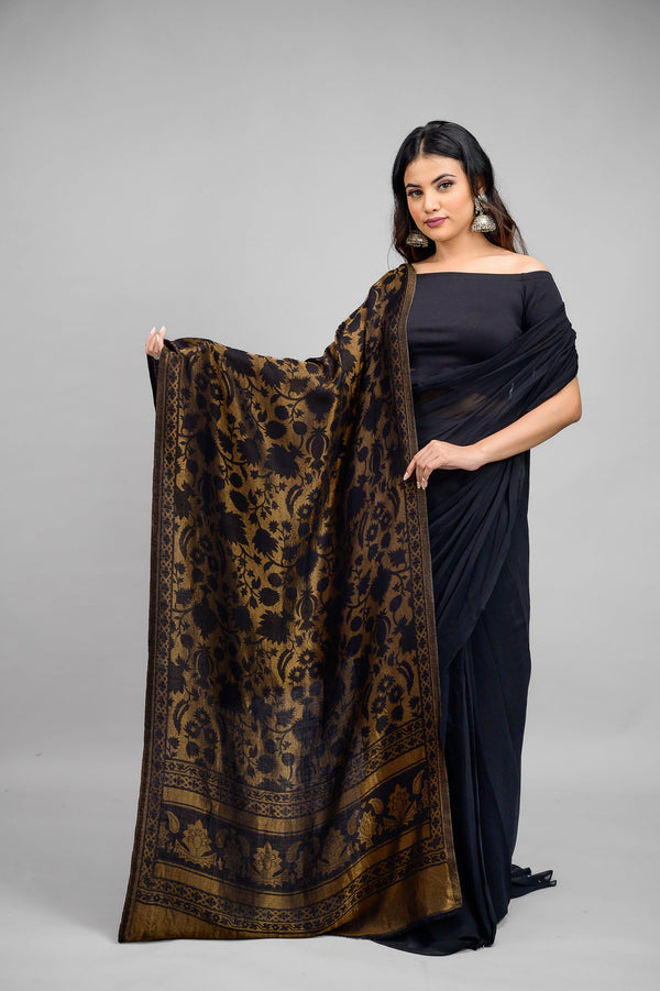 Zari Chinar Palla Reversible Stole