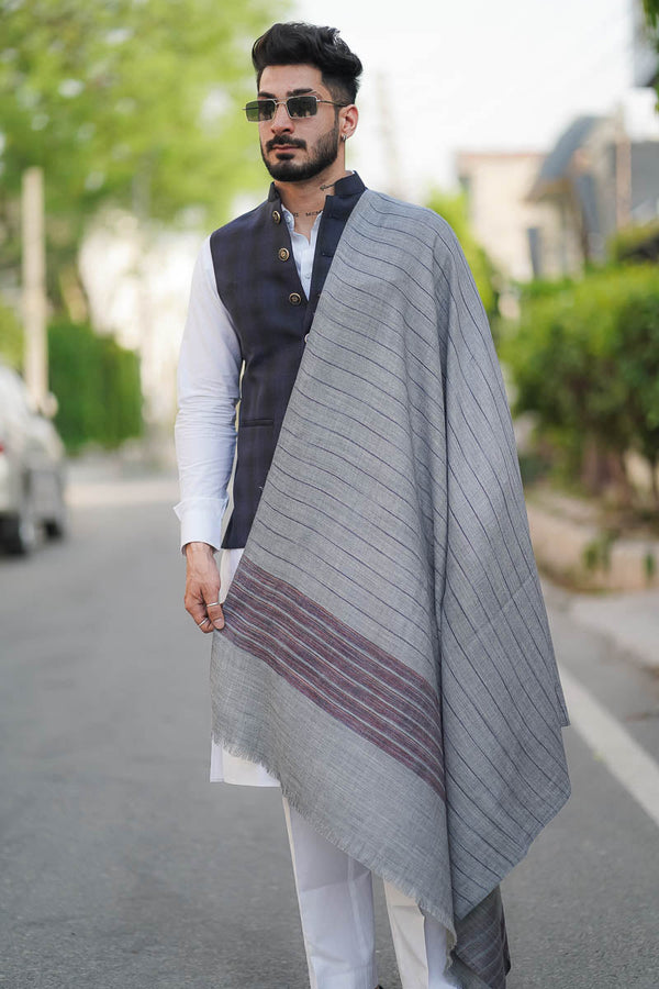 Stripe Palla Shawl For Men